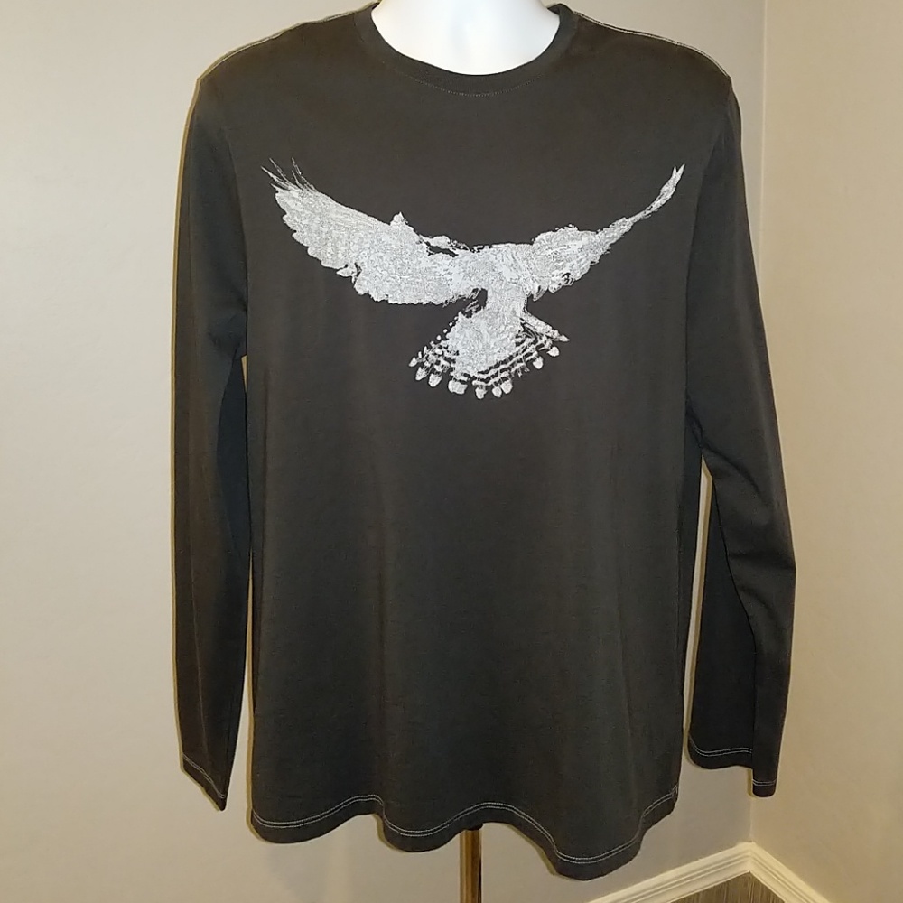 Banana Republic Grey Long Sleeve Graphic Tee